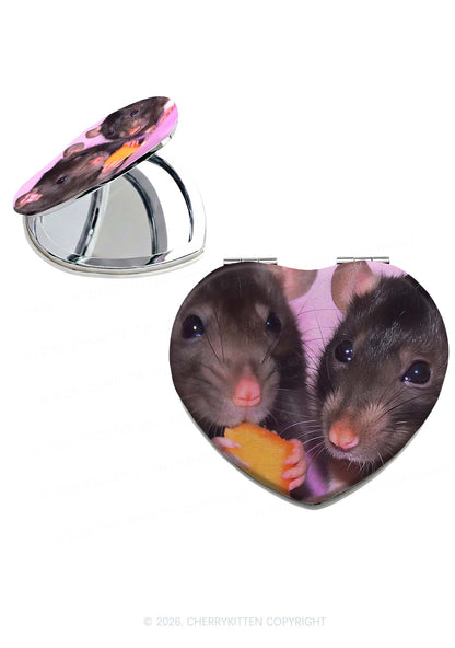 Cheese Rat Y2K Folding Makeup Mirror Cherrykitten