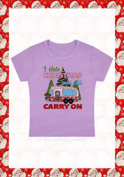 I Hate Christmas And Will Carry On Y2K Baby Tee Cherrykitten
