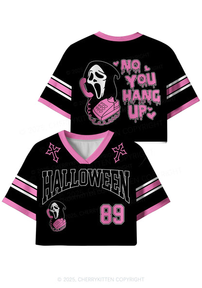 Halloween Custom Horror Call Y2K Crop Sport Jersey Shirts Cherrykitten