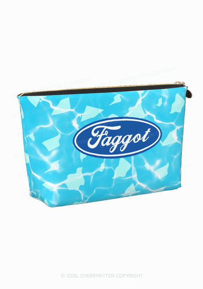 Blue Faggot Pride Y2K Makeup Bag Cherrykitten