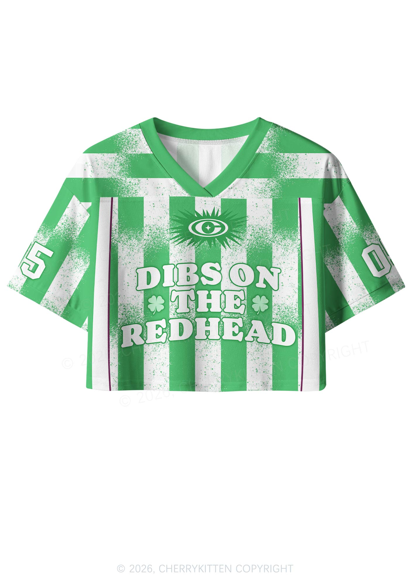 Custom Dibs On The Redhead St Patricks Y2K Crop Sport Jersey Shirts Cherrykitten