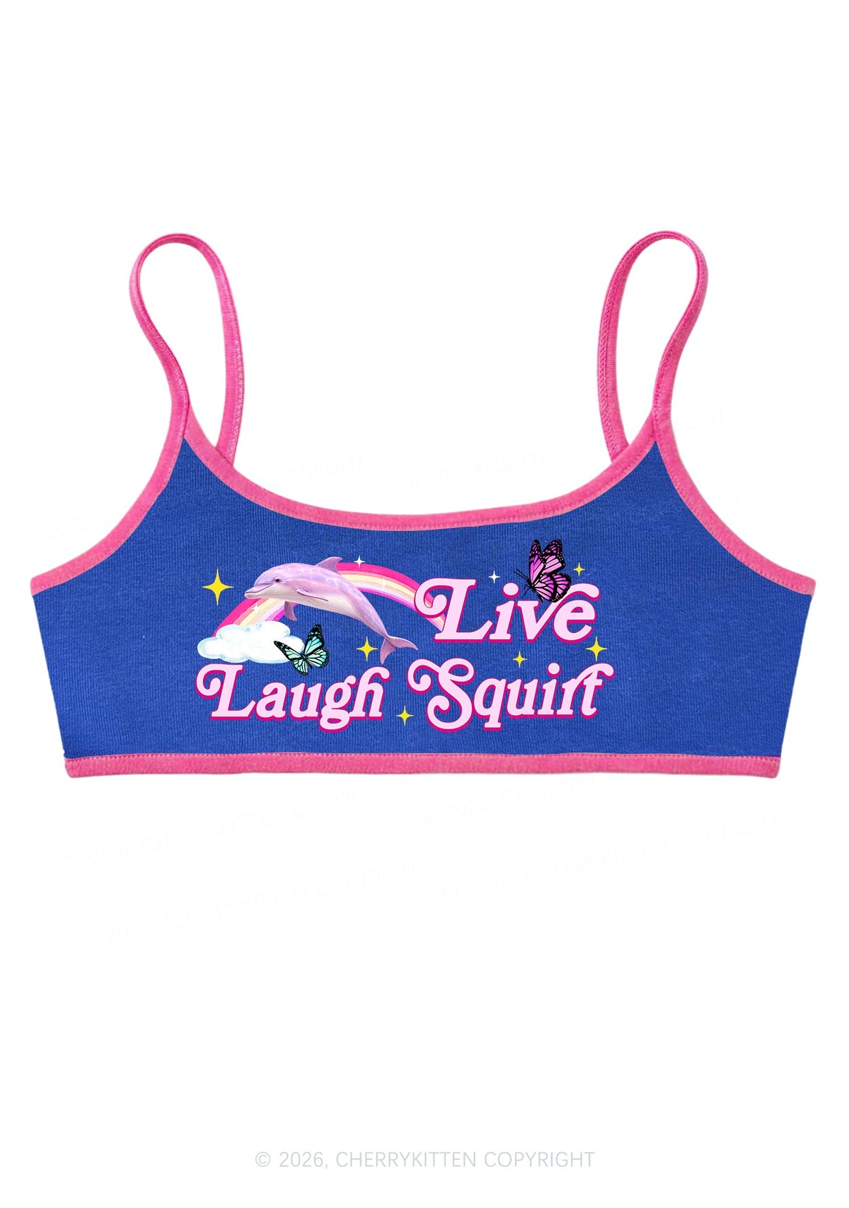 Live Laugh Squirt Y2K Super Crop Cami Cherrykitten