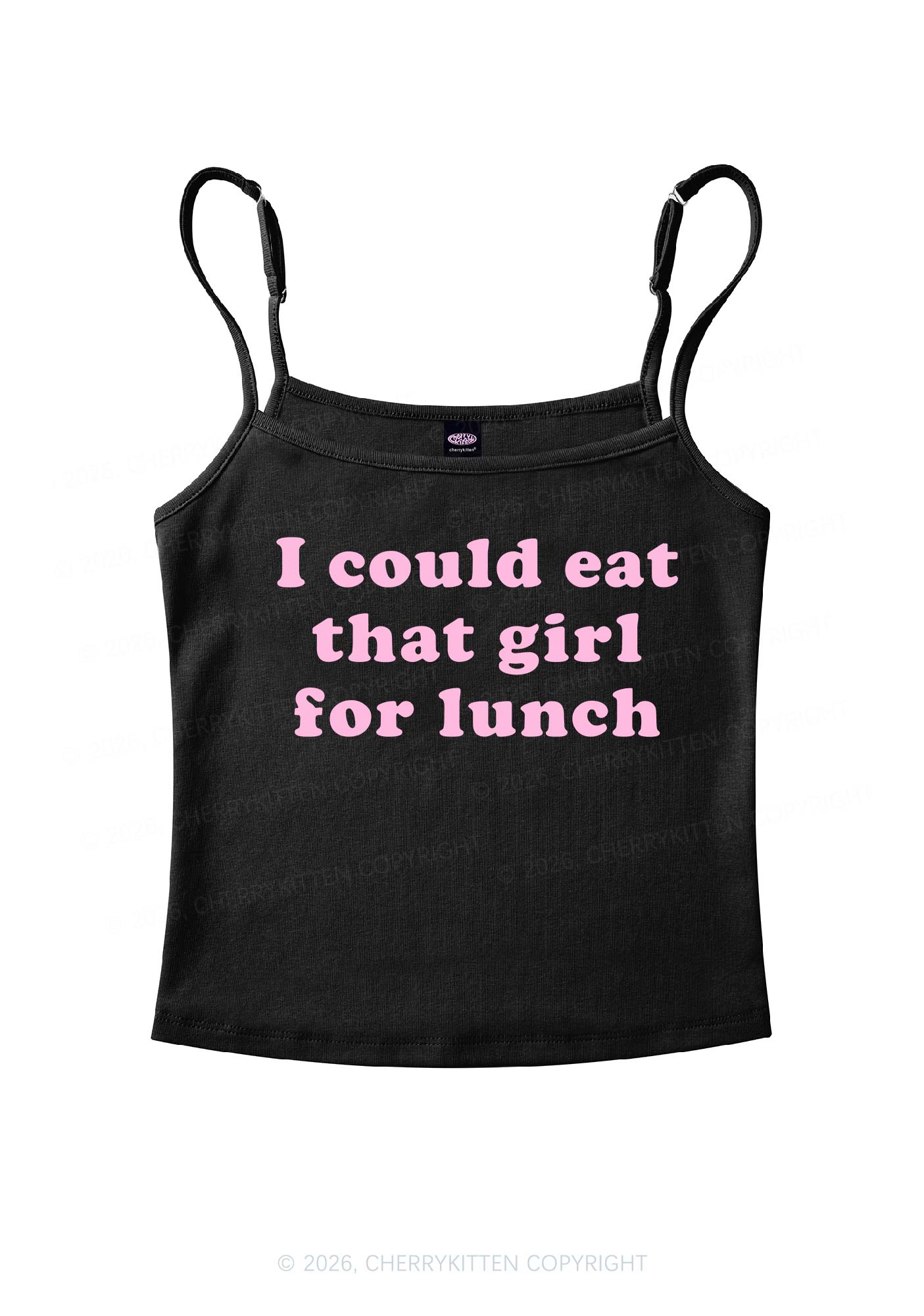 Eat That Girl For Lunch Pride Y2K Spaghetti Strap Cami Cherrykitten