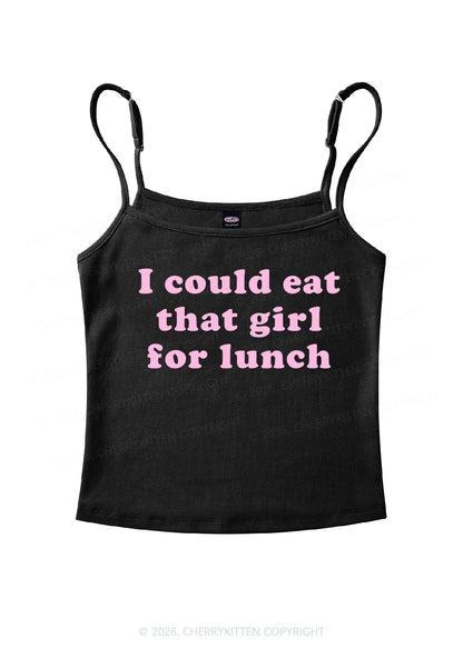 Eat That Girl For Lunch Pride Y2K Spaghetti Strap Cami Cherrykitten
