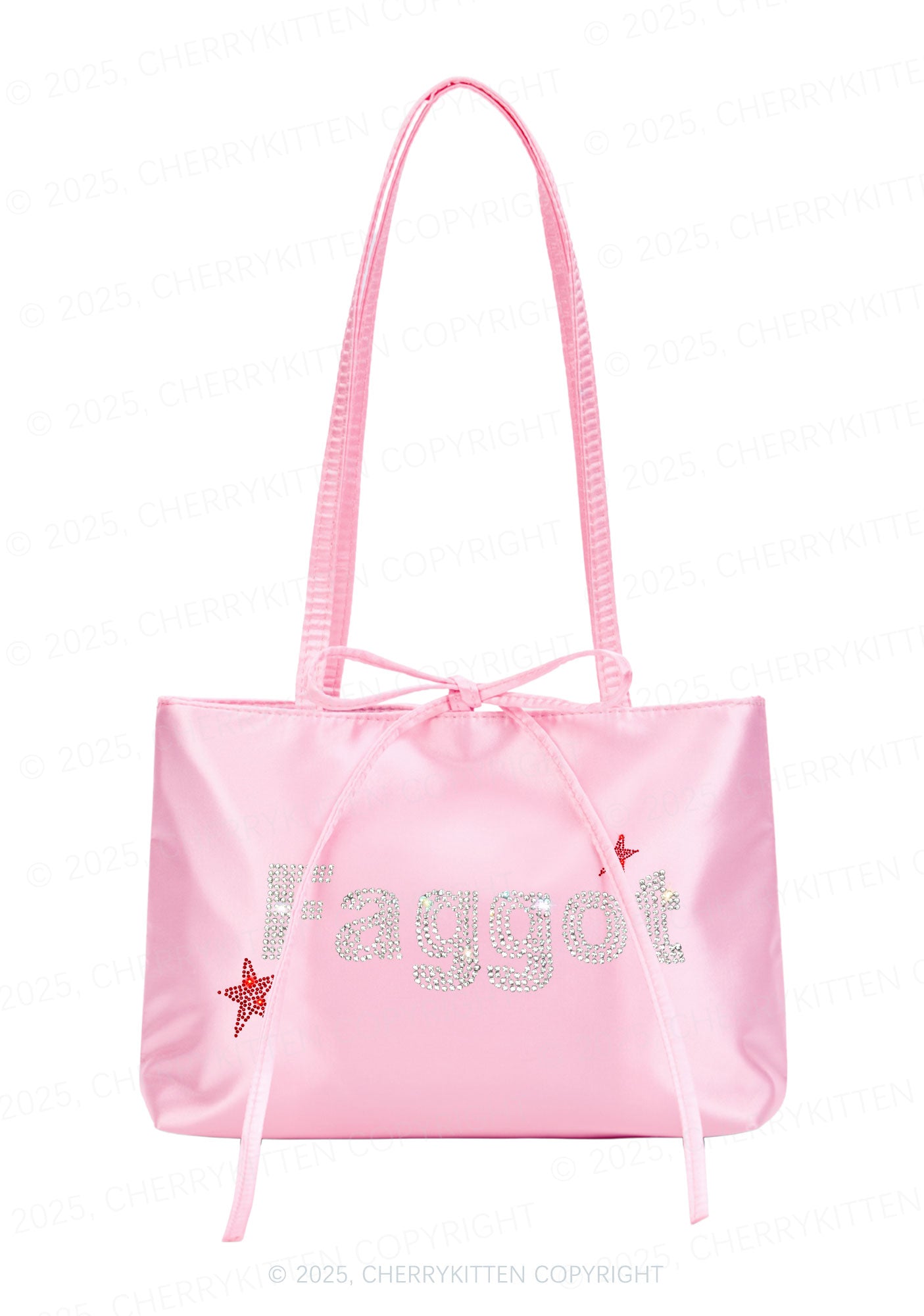 Rhinestone Faggot Pride Y2K Satin Bags Cherrykitten