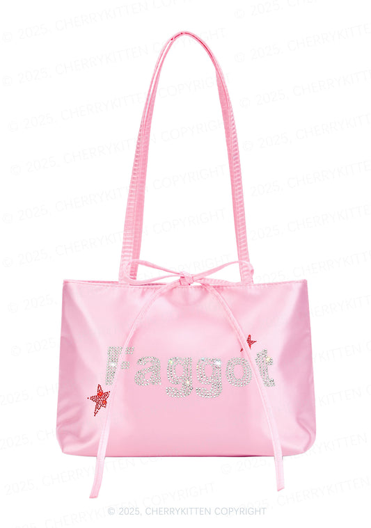 Rhinestone Faggot Pride Y2K Satin Bags Cherrykitten