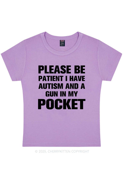 Please Be Patient Y2K Baby Tee Cherrykitten