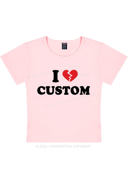 I Hate Personalized Custom Y2K Baby Tee Cherrykitten