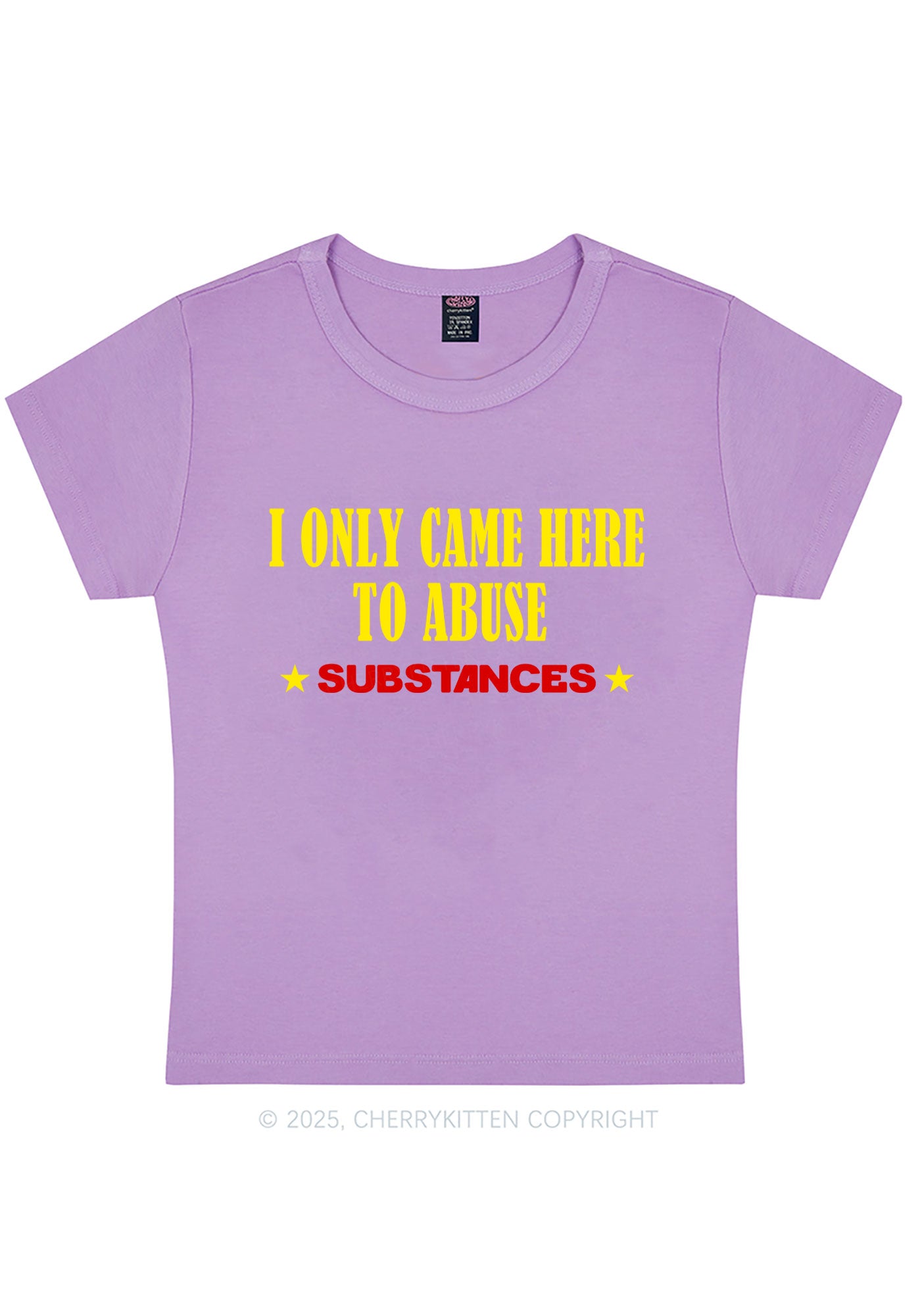 Abuse Substances Y2K Baby Tee Cherrykitten