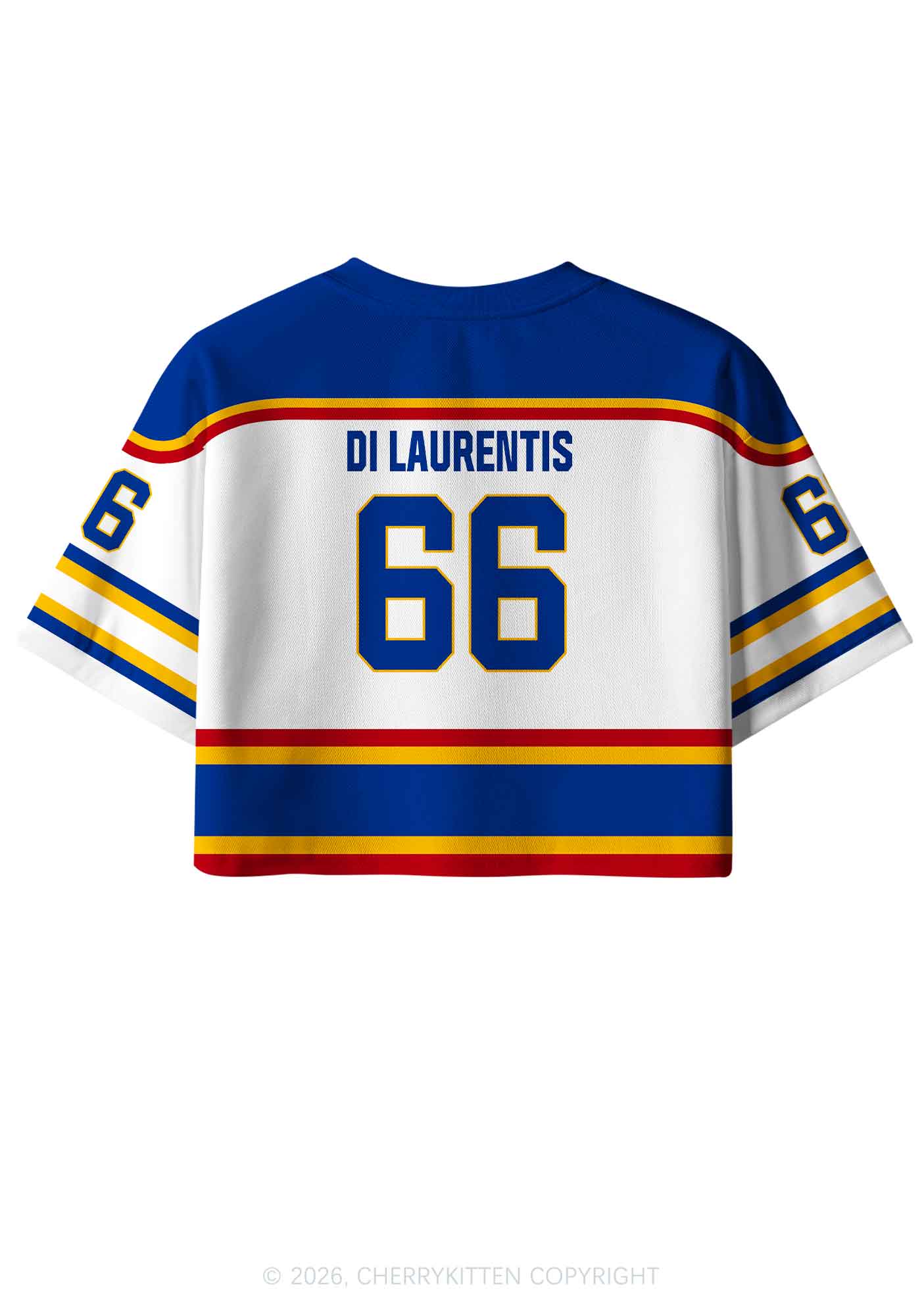 Retro White Hockey Team DL Y2K Crop Sport Jersey Shirts Cherrykitten