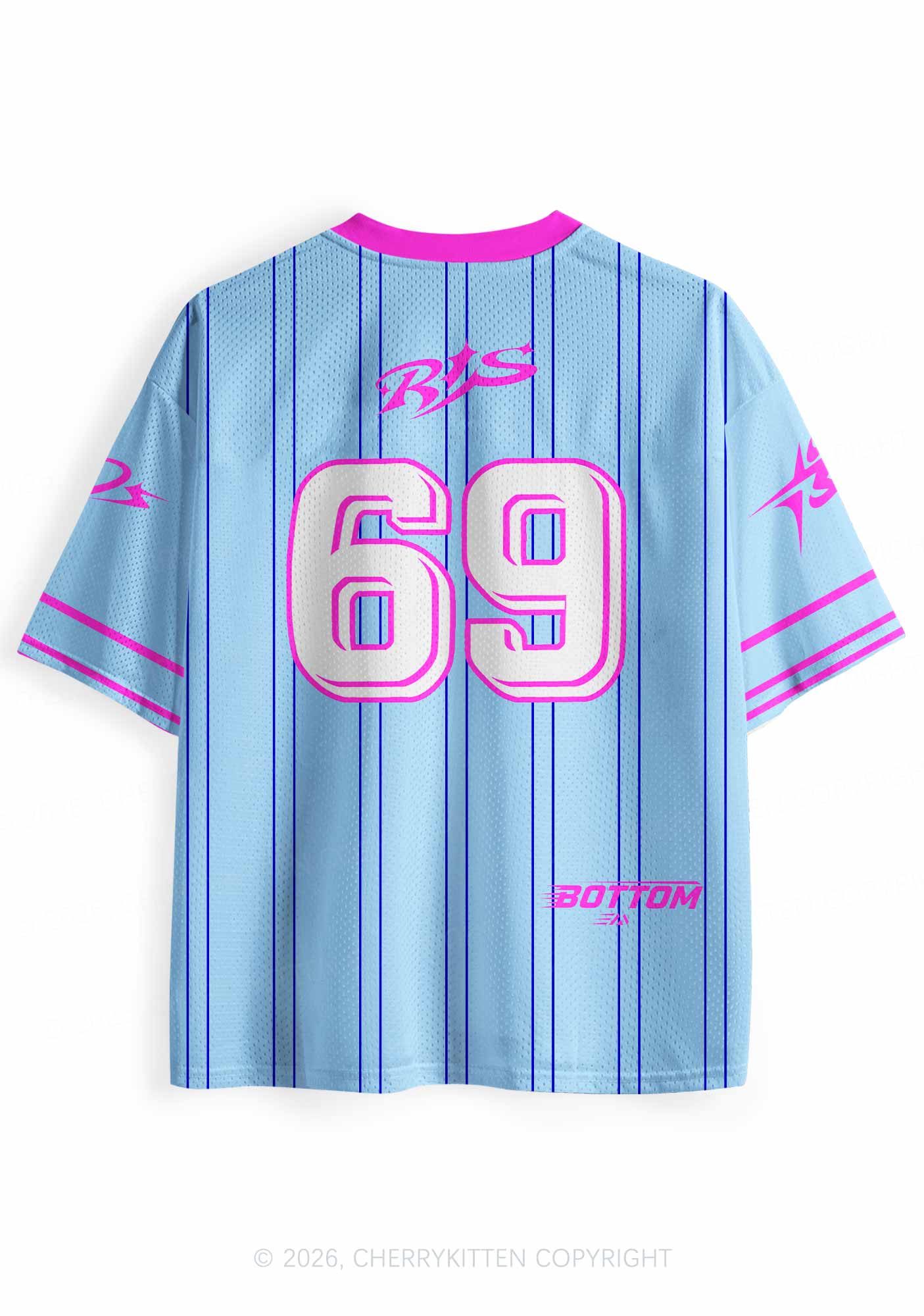 Blue Bottom Pride Y2K Sport Jersey Shirts Cherrykitten