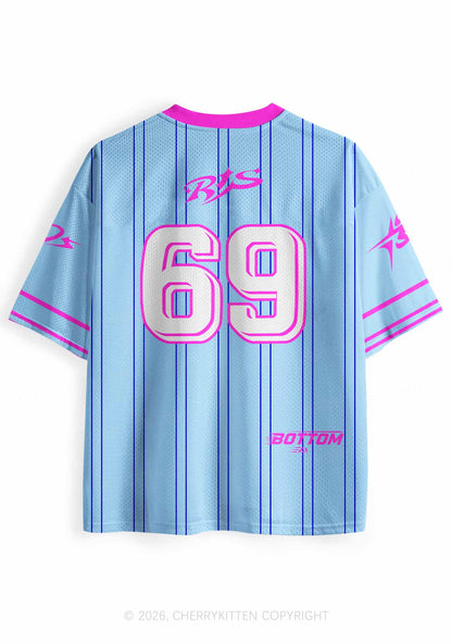 Blue Bottom Pride Y2K Sport Jersey Shirts Cherrykitten