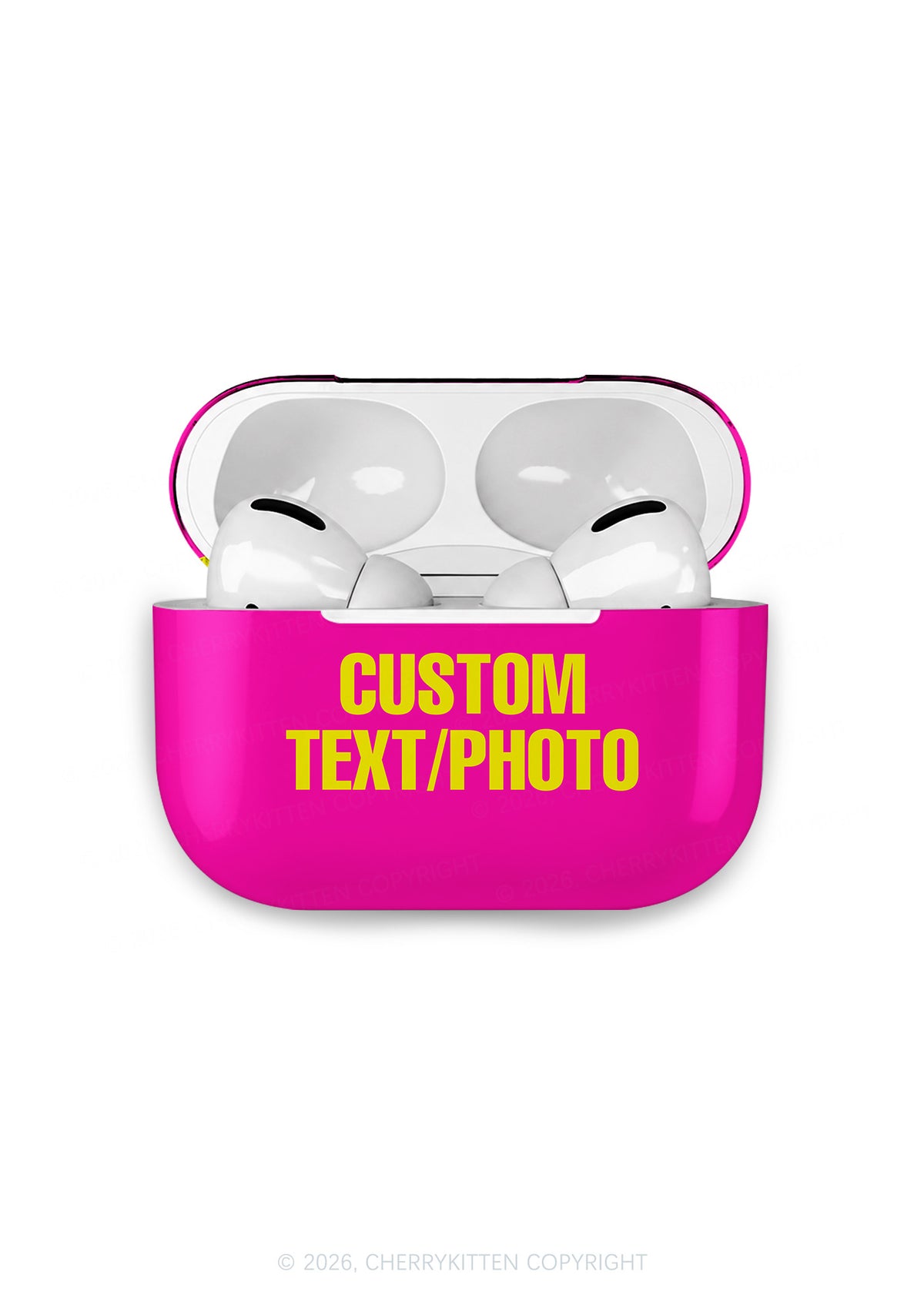 Custom Personalized Text Y2K Earphone Case Cherrykitten