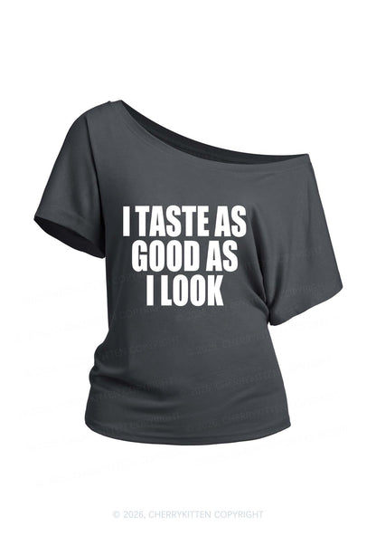 Taste Good Y2K Off Shoulder Tee Cherrykitten
