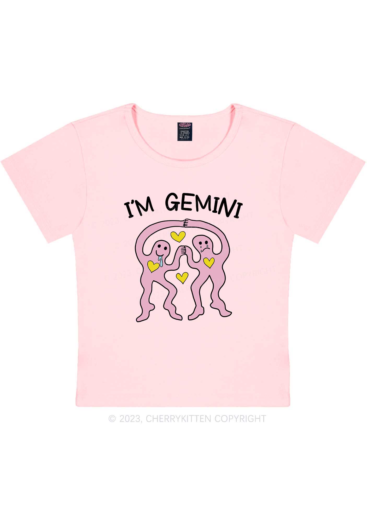 I'm Gemini Y2K Baby Tee Cherrykitten