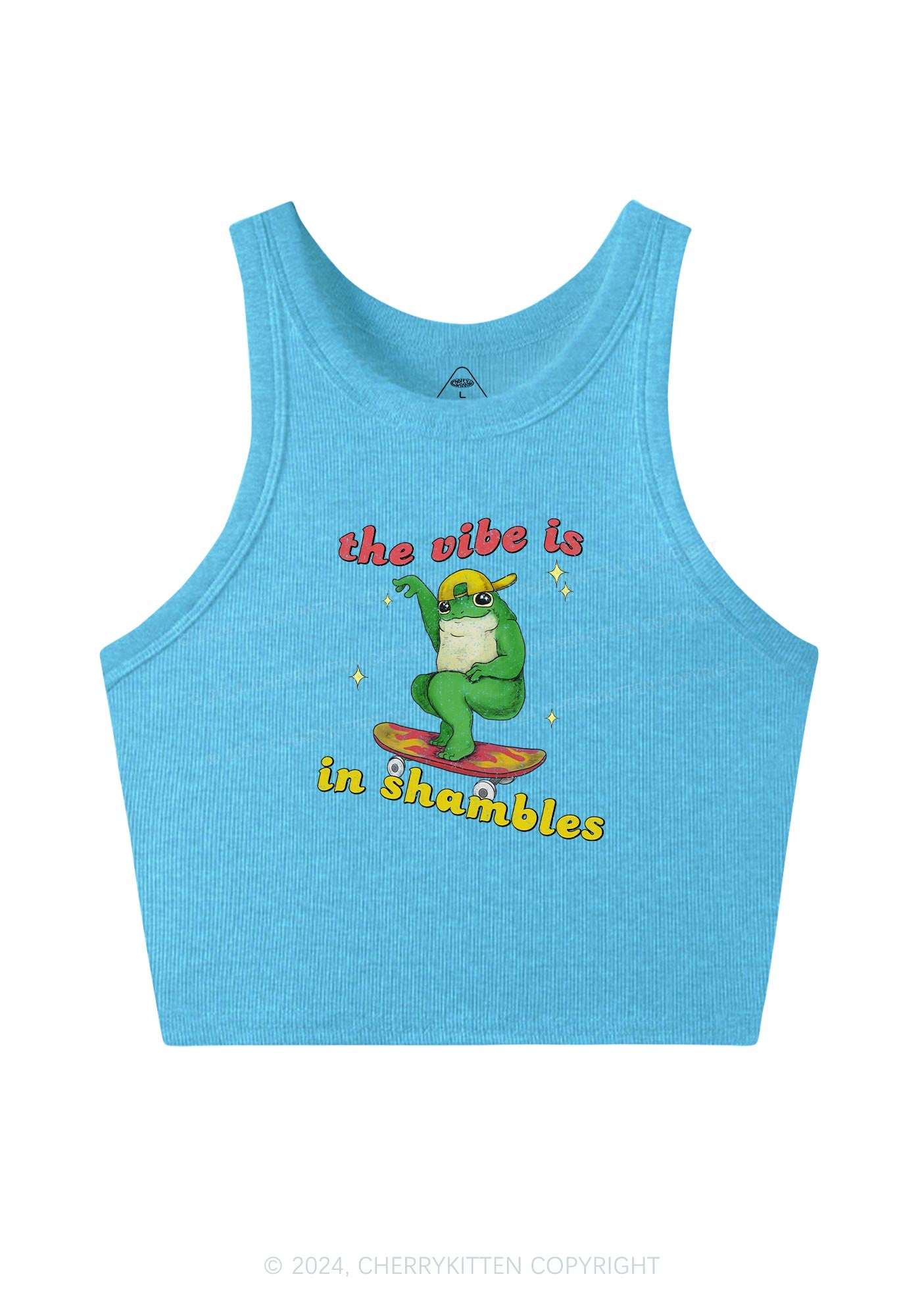 Shambles Vibe Y2K Crop Tank Top Cherrykitten