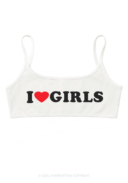 I Love Girls Pride Y2K Super Crop Cami Cherrykitten
