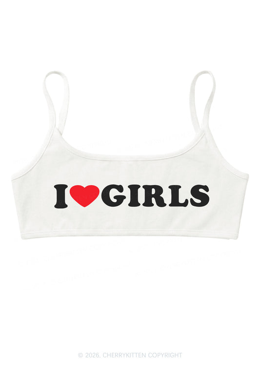 I Love Girls Pride Y2K Super Crop Cami Cherrykitten