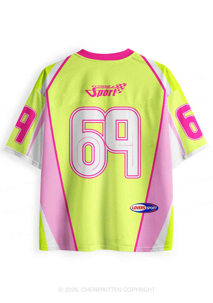 Lime Green Turn Mascs Into Bottoms Pride Y2K Sport Jersey Shirts Cherrykitten