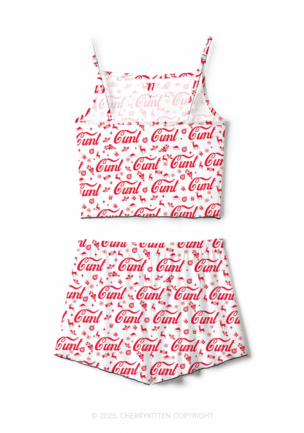 Christmas Cxxt Y2K Print Cami Shorts Pajama Set Cherrykitten