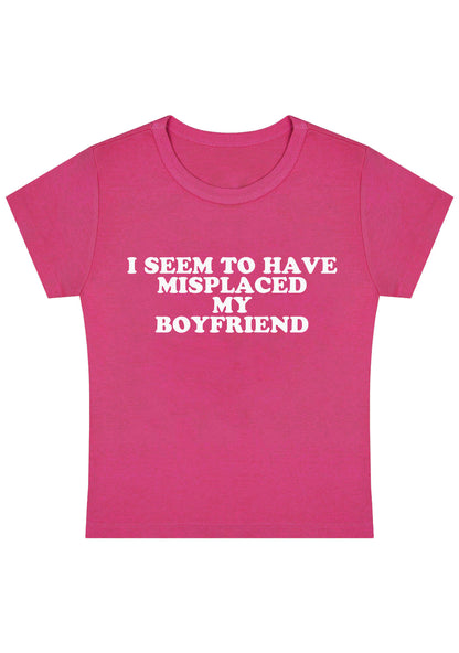 Curvy I Seem To Have Misplaced My BF Baby Tee