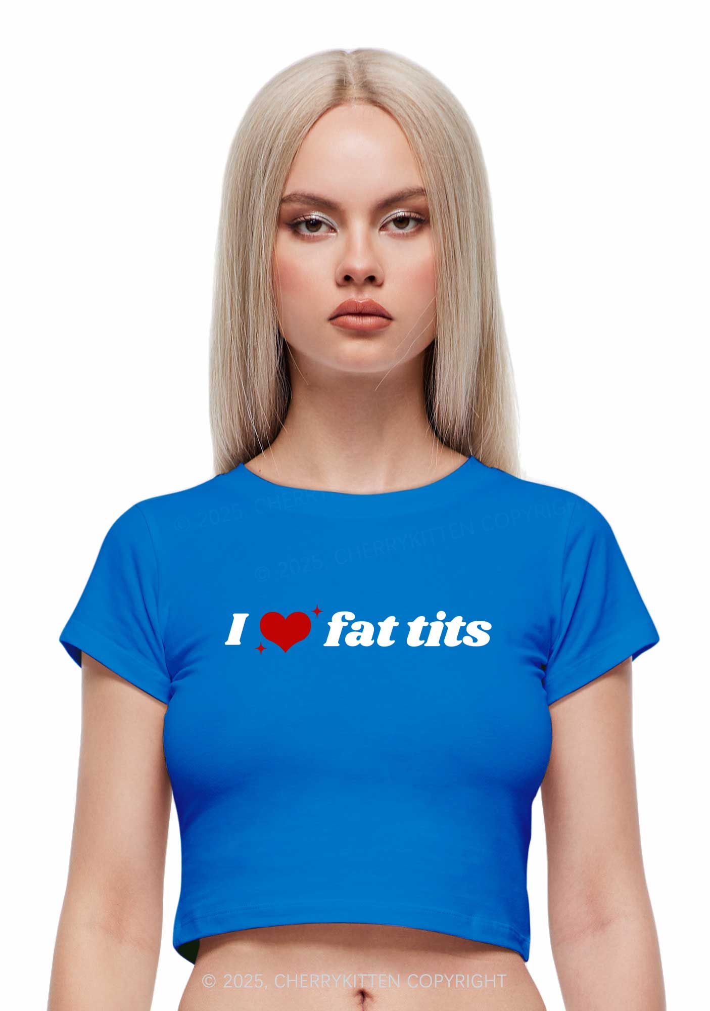 I Love Fat Txts Y2K Baby Tee Cherrykitten