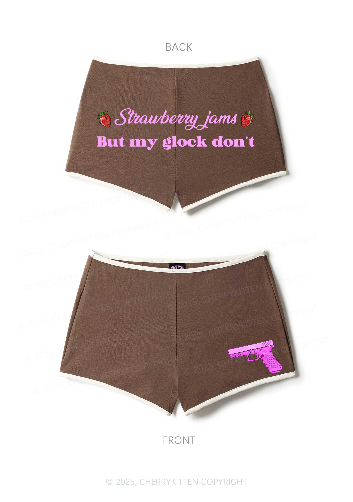 Strawberry Jams Y2K Booty Shorts Cherrykitten