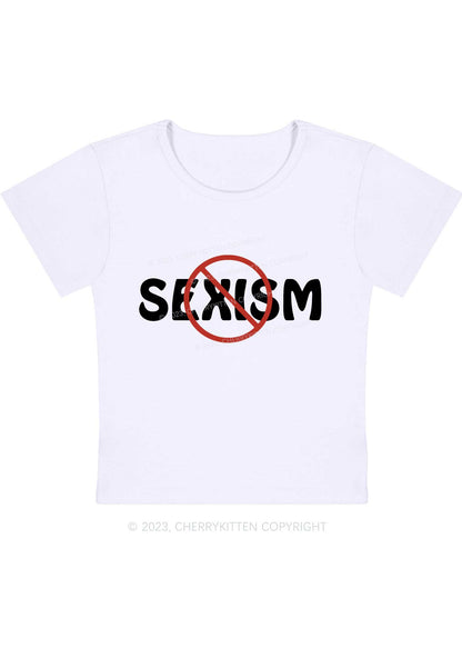Curvy Stop Sexism Baby Tee Cherrykitten