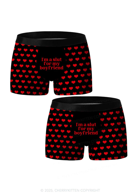 Slxt For My BF Valentine's Day Y2K Print Couples Boxer Briefs Set Cherrykitten