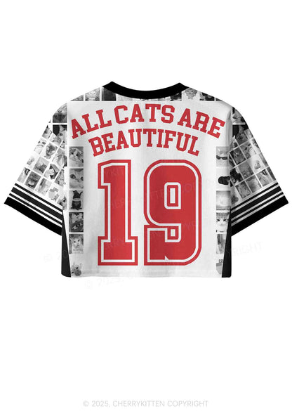 Custom ACAB Cats Y2K Crop Sport Jersey Shirts Cherrykitten