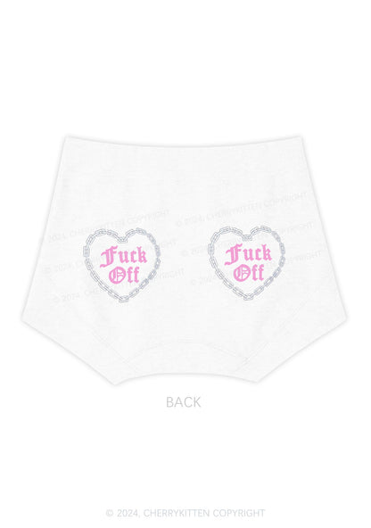 Fxxk Off Y2K Mid Rise Waist Boyshort Cherrykitten