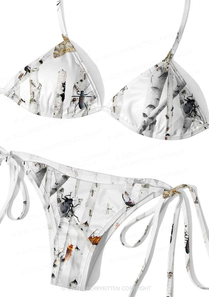 Insects On Birch Y2K Print Bikini Set Cherrykitten