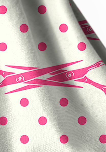 Pink Scissors Pride Y2K Print Foldover Waistband Cherrykitten