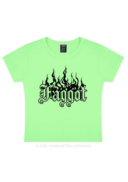 Halloween Goth Faggot Pride Y2K Baby Tee Cherrykitten