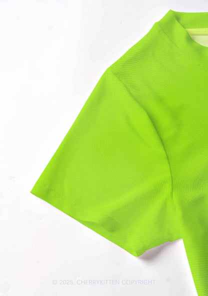 Brat Summer Y2K Mesh Crop Top Cherrykitten