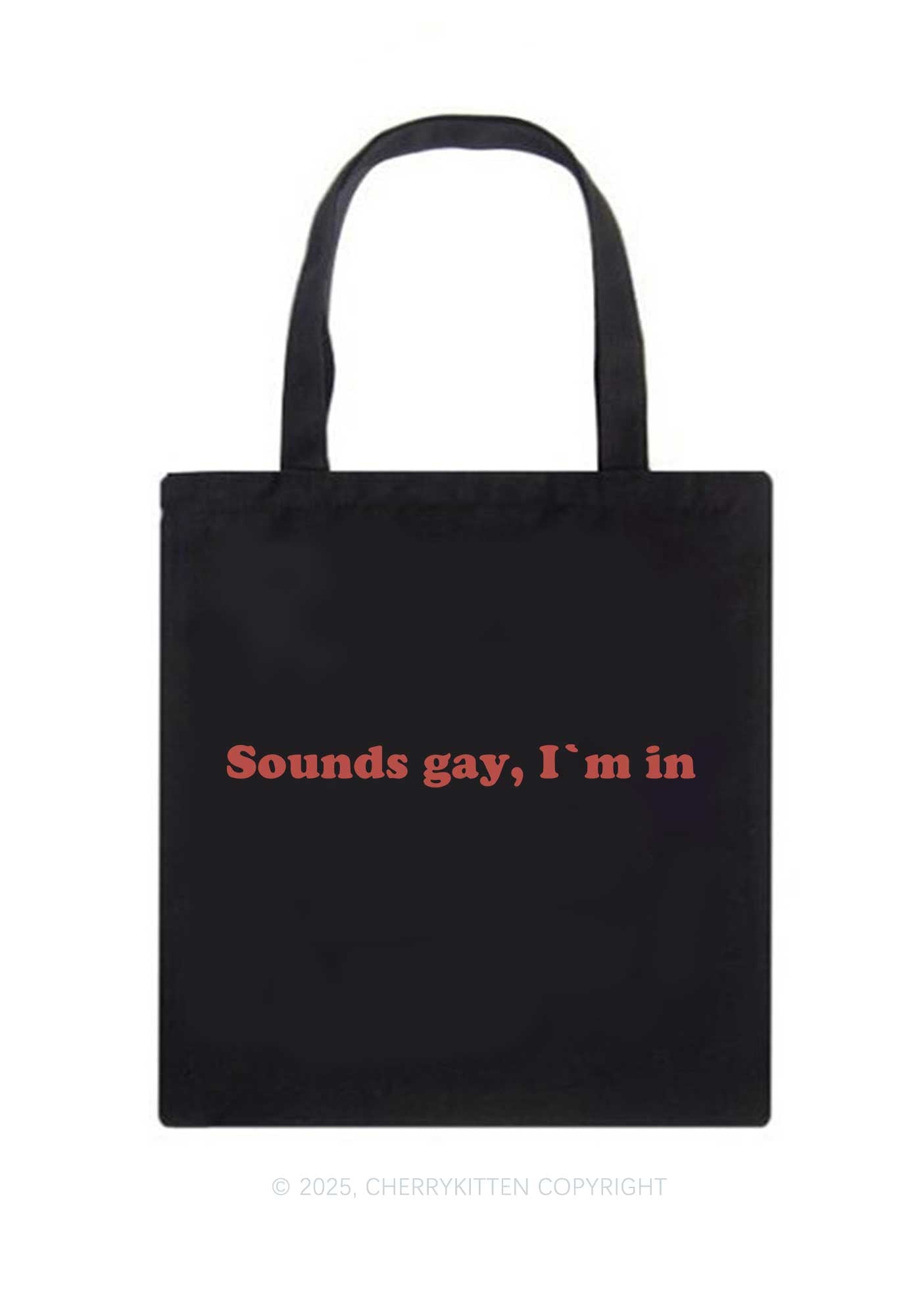 Sounds Gay Pride Y2K Canvas Tote Bag Cherrykitten