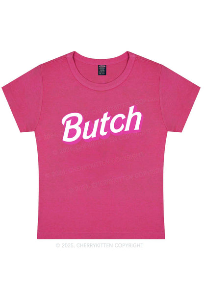 Pink Butch Y2K Baby Tee Cherrykitten