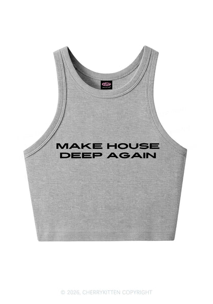 Make House Deep Again Y2K Crop Tank Top Cherrykitten