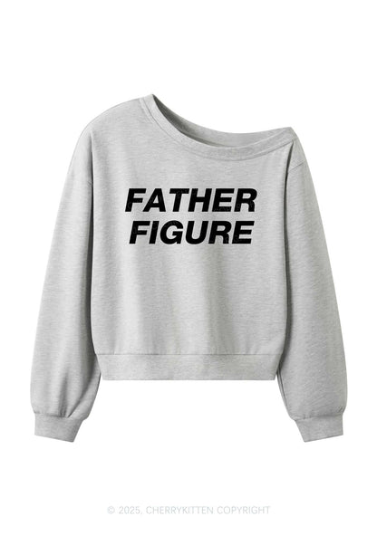 Father Figure Y2K Off Shoulder Sweatshirts Cherrykitten