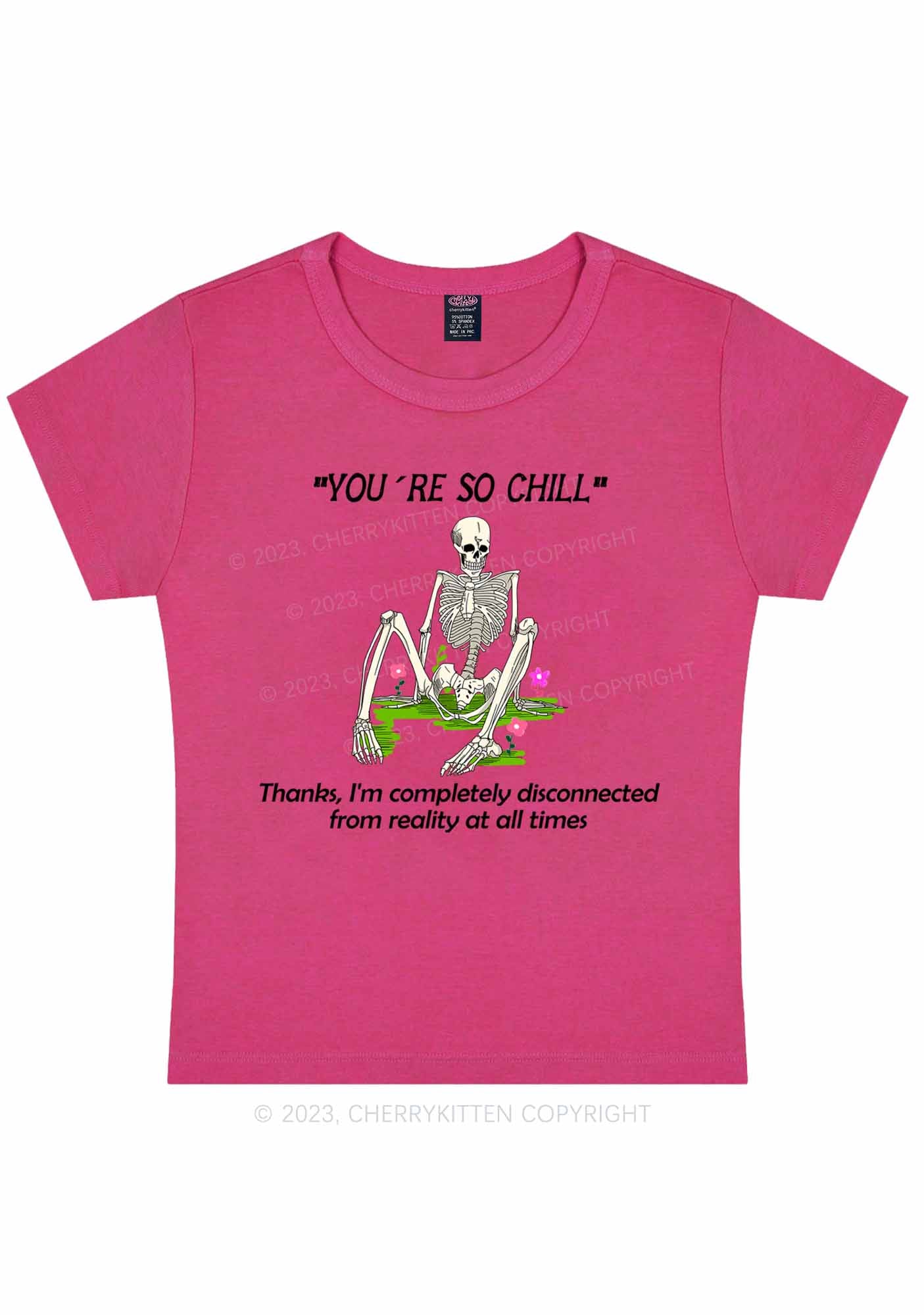 Curvy You're So Chill Y2K Baby Tee Cherrykitten