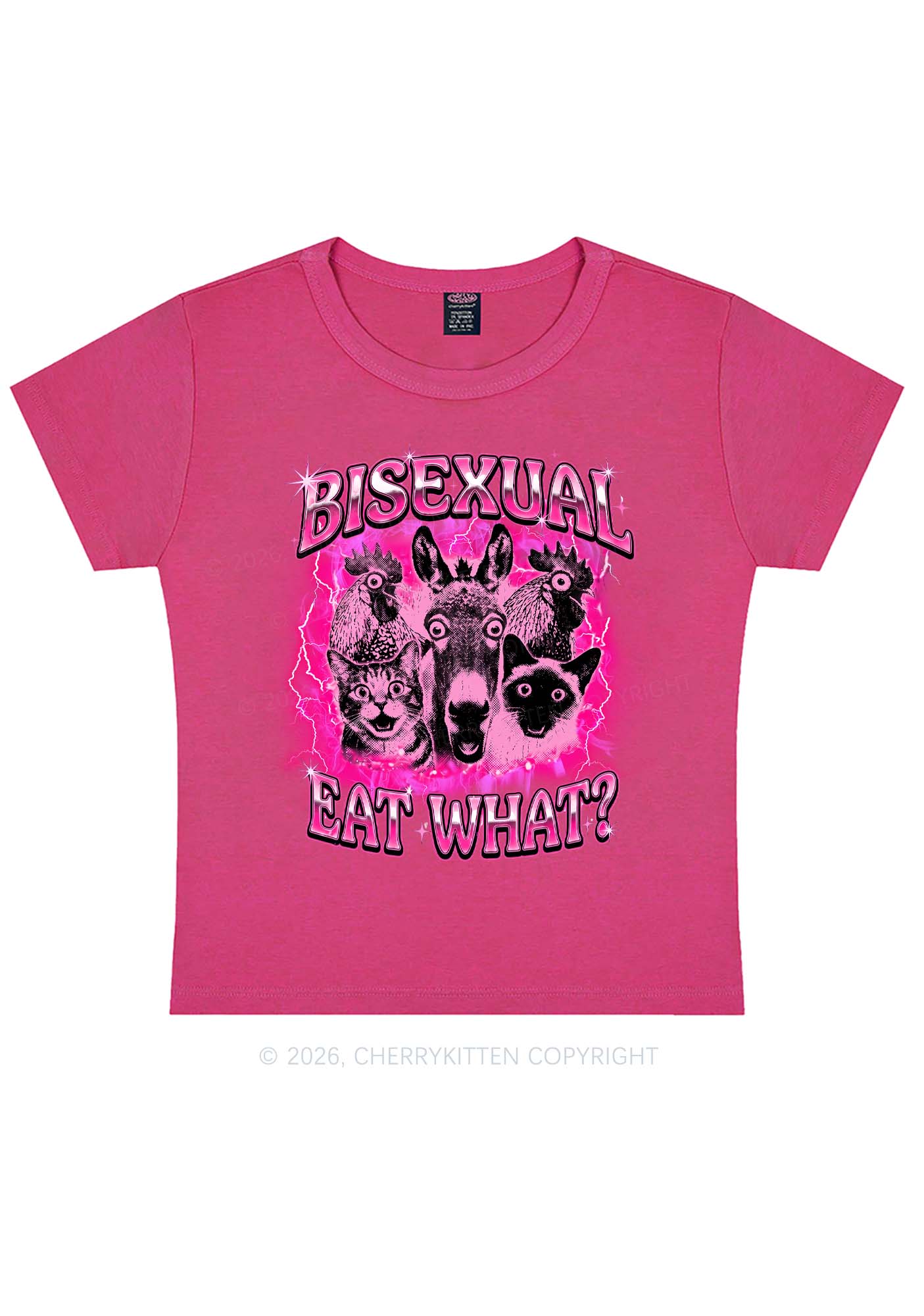 Bisexual Eat What Pride Y2K Baby Tee Cherrykitten