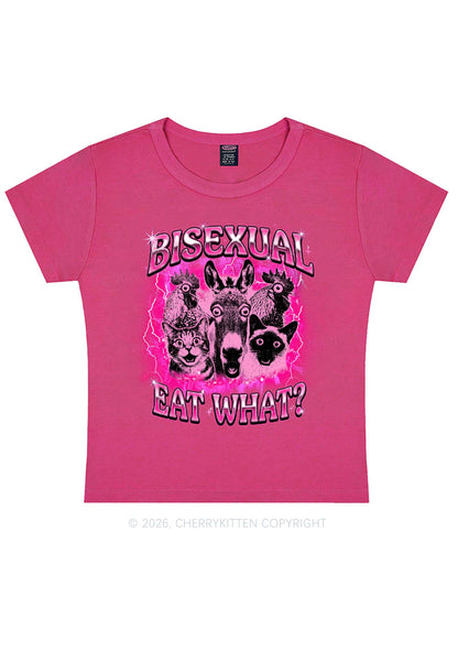 Bisexual Eat What Pride Y2K Baby Tee Cherrykitten