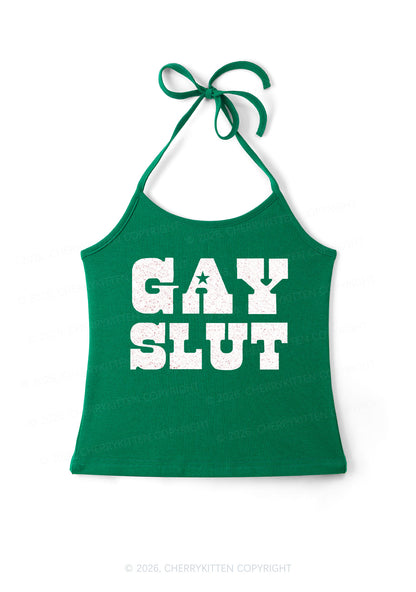 Gay Slxt Pride Y2K Halter Neck Cami Cherrykitten
