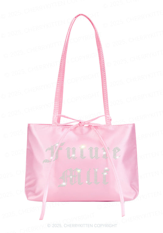 Rhinestone Future Mxxf Y2K Satin Bags Cherrykitten