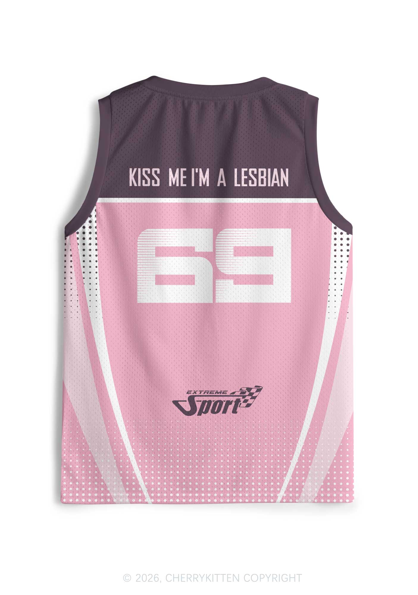 Kiss Me Im Lesbian Pride Y2K Sport Jersey Tank Cherrykitten