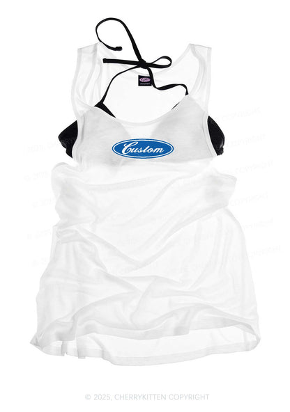 Oval Custom Text Y2K Sheer Boyfriend Tank Cherrykitten