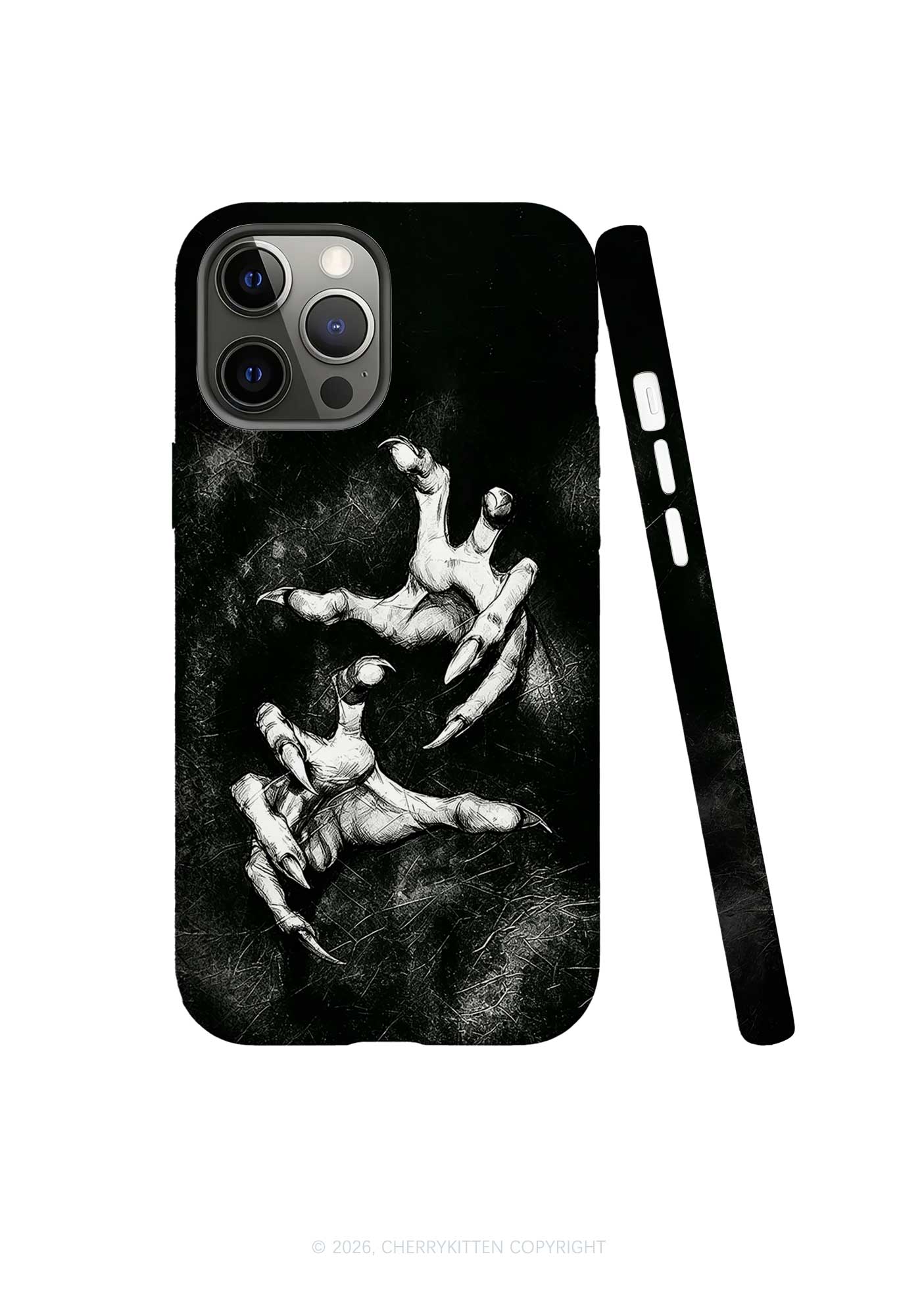 Halloween Black Demon Claws Y2K Phone Case Cherrykitten