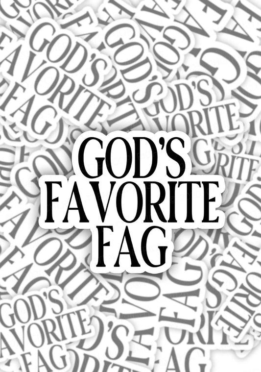 Gods Favorite Fag Pride 1pc Y2K Sticker Cherrykitten