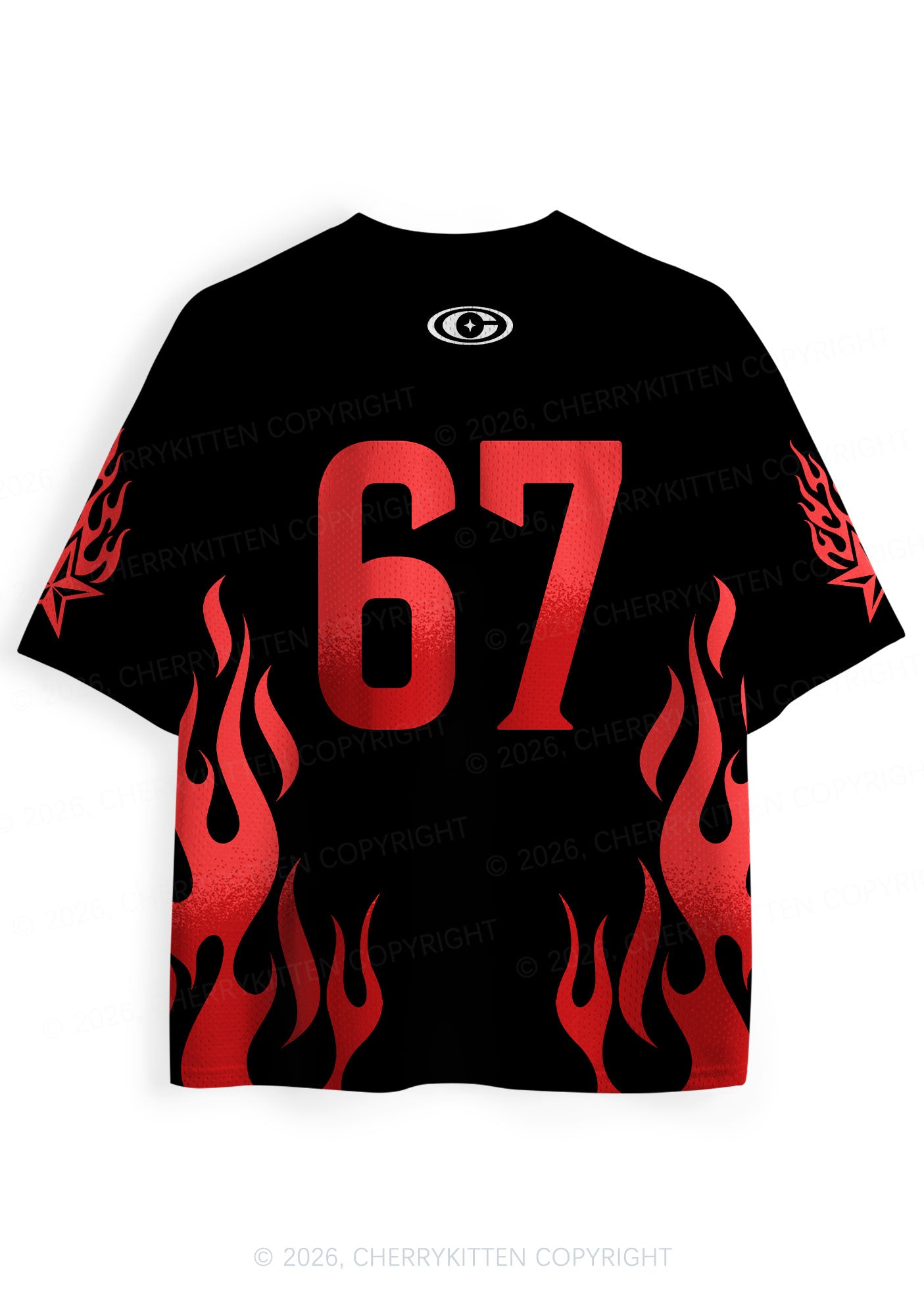 Custom Photos Red Flame I Love My GF BF Y2K Sport Jersey Shirts Cherrykitten