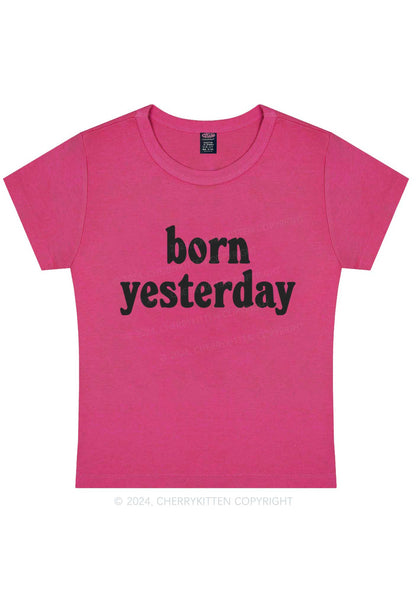 Born Yesterday Y2K Baby Tee Cherrykitten